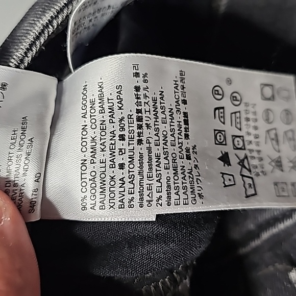 LEVI'S 721 faded black 27x32 distressed high rise skinny jeans - Picture 8 of 8